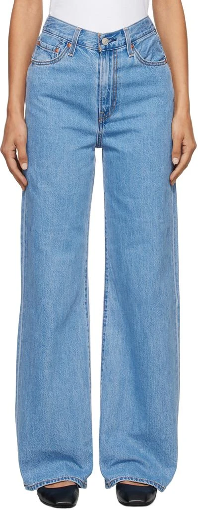 Levi's Blue Ribcage Wide Leg Jeans 1