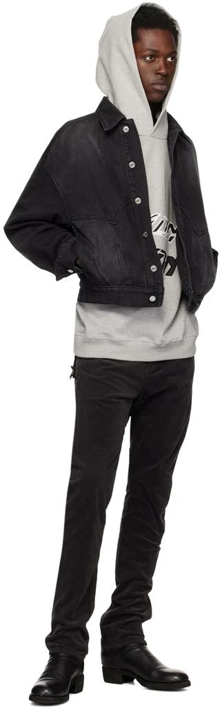 We11done Black Relaxed-Fit Denim Jacket 4