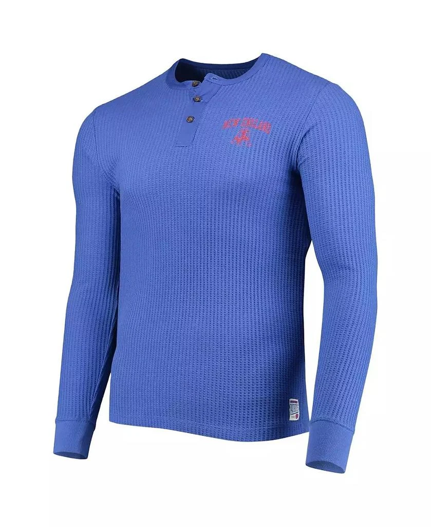 Junk Food Men's Royal New England Patriots Thermal Henley Long Sleeve T-shirt 3