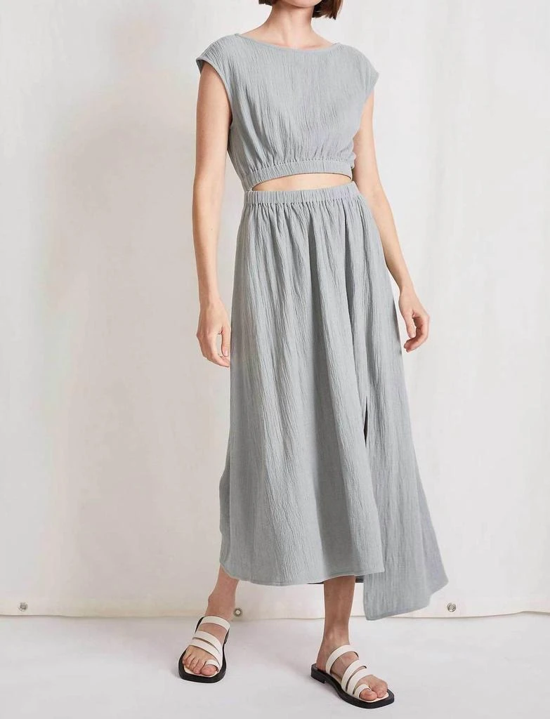 Apiece Apart Marietta Cutout Dress In Eucalyptus 2