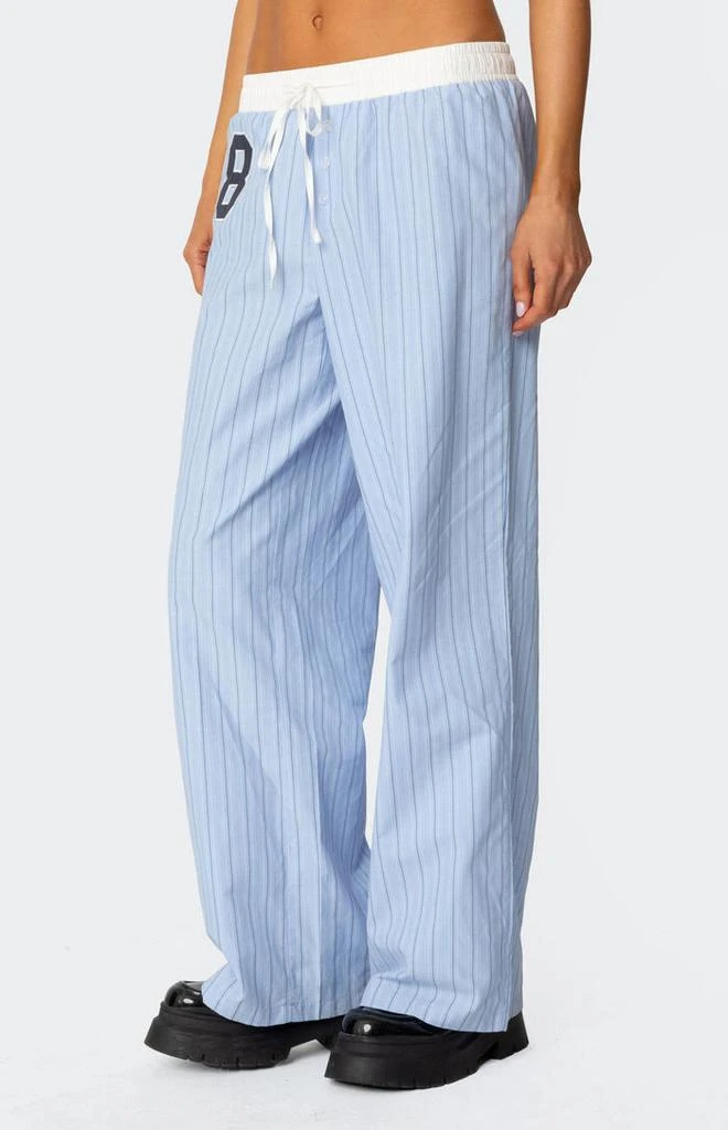Edikted Erez Contrast Waist Striped Pants 4