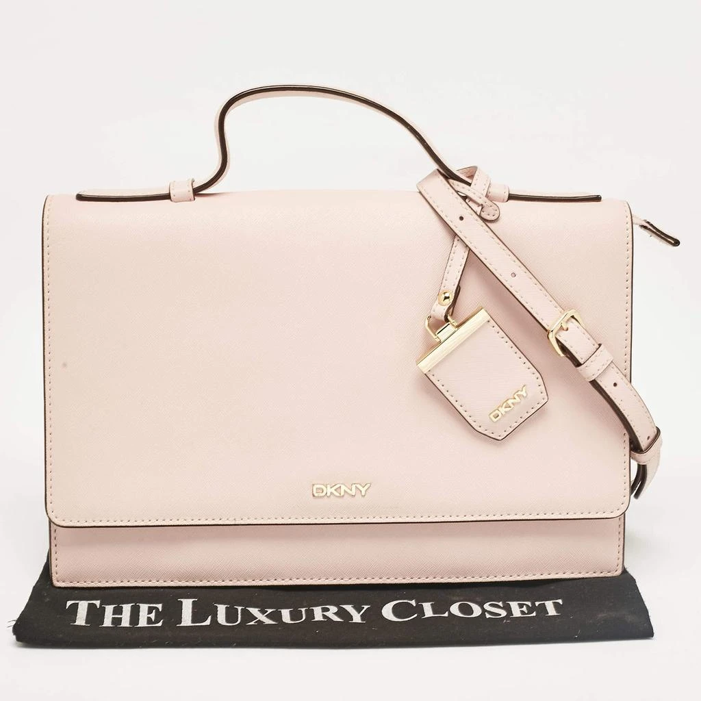 DKNY DKNY Pink Leather Logo Flap Top Handle Bag 14