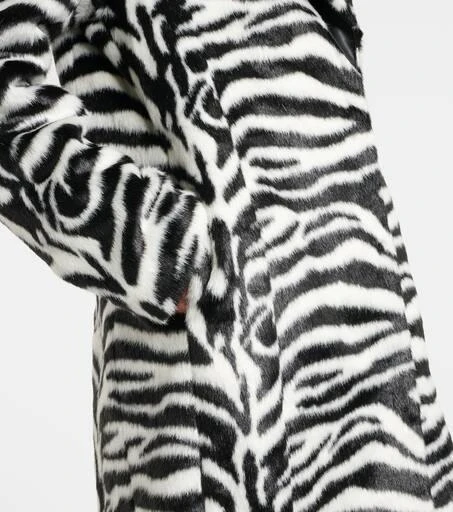 ROTATE Birger Christensen Zebra-print faux fur coat 5