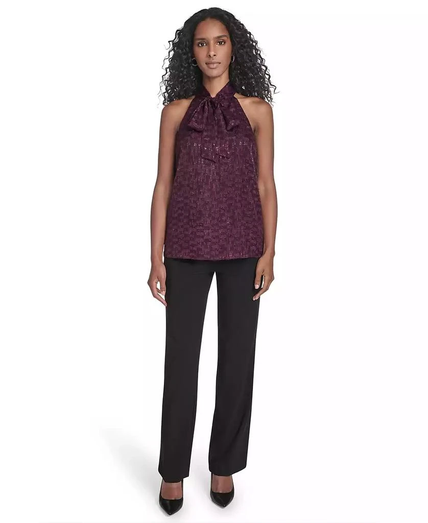 Calvin Klein Women
s Novelty Sleeveless Tie Neck Top 2