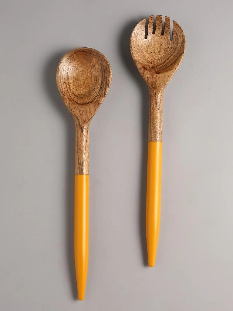 Tiramisu Resin & Wood Salad Server 2 Piece Set 14