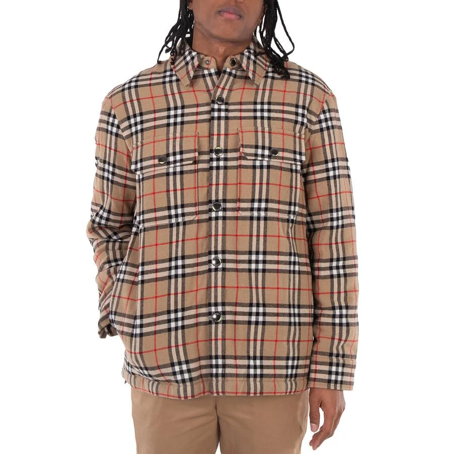 Burberry Archive Beige Vintage Check Wool Cotton Overshirt