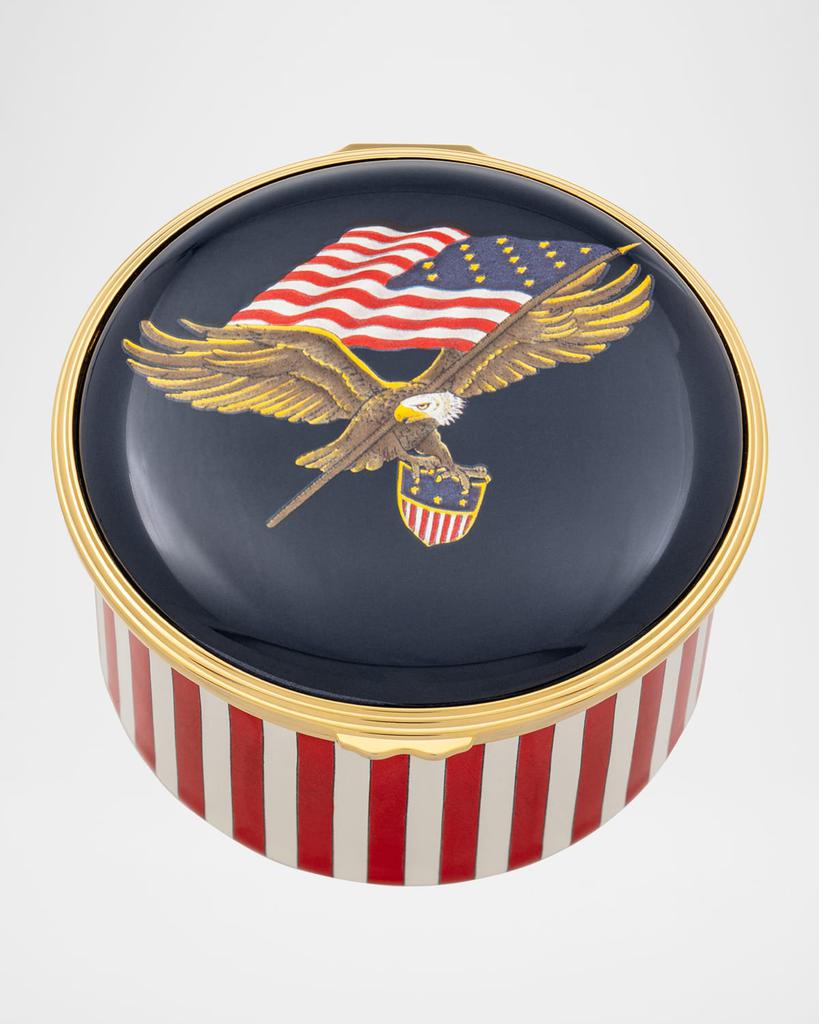 Halcyon Days Star Spangled Banner Enamel Music Box