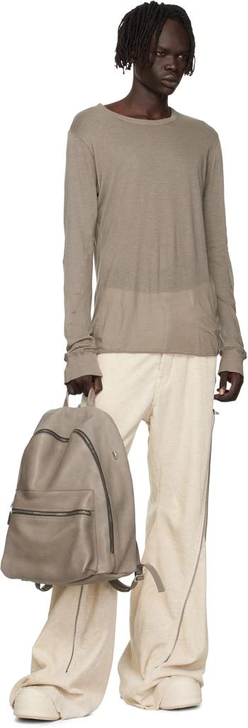 Rick Owens Gray Concordians Soft Buffalo Backpack 4