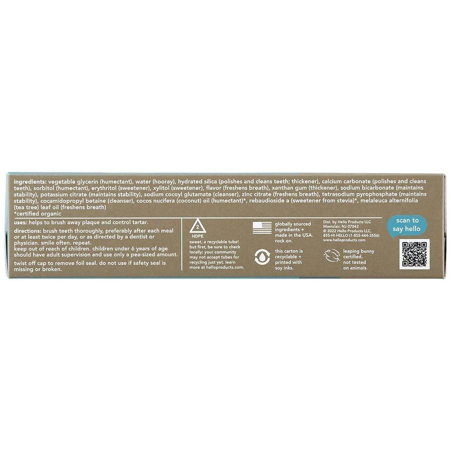 Hello Antiplaque + Whitening Fluoride Free Toothpaste 3