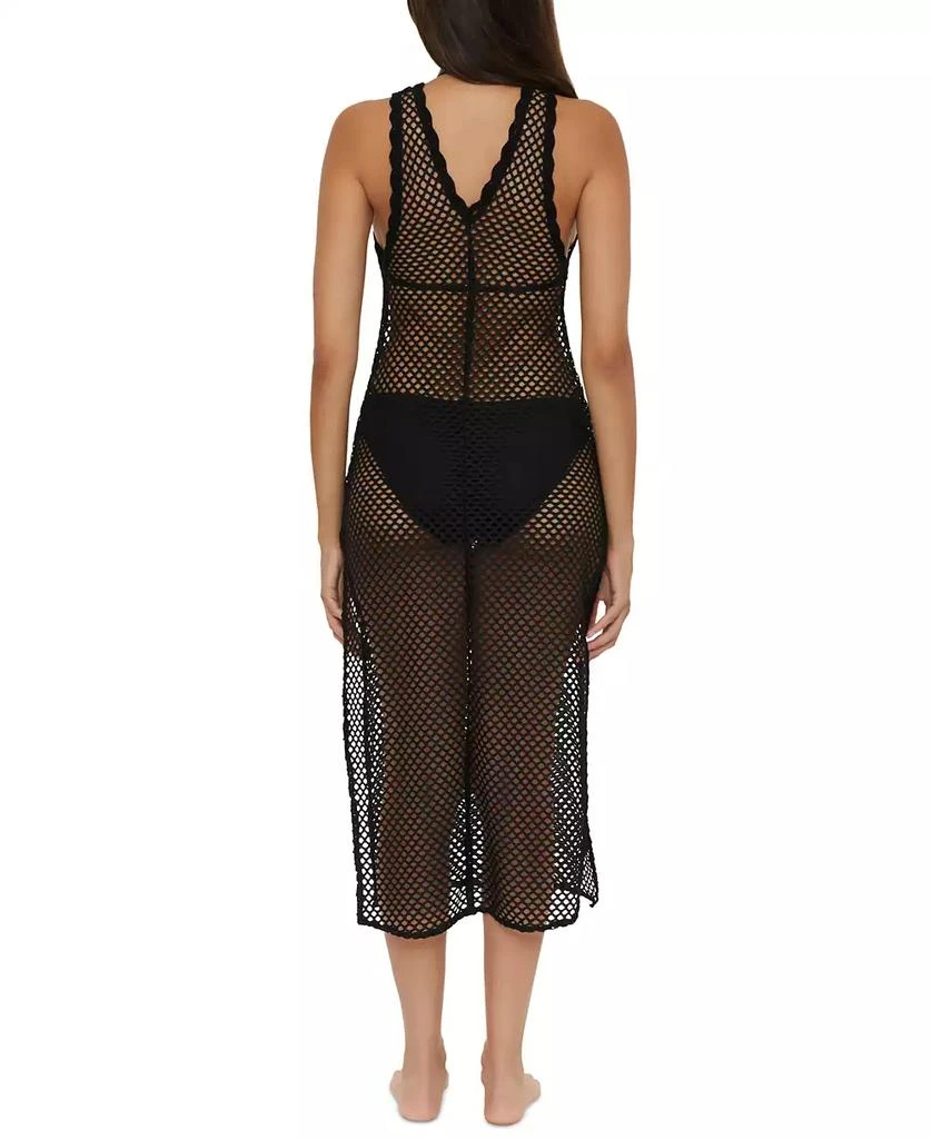 Becca Women's Castaway Island Fishnet Flower-Appliqué Cover-Up Dress 4