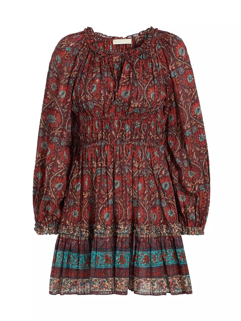 Ulla Johnson Val Botanical Shadow Stripe Dress 1