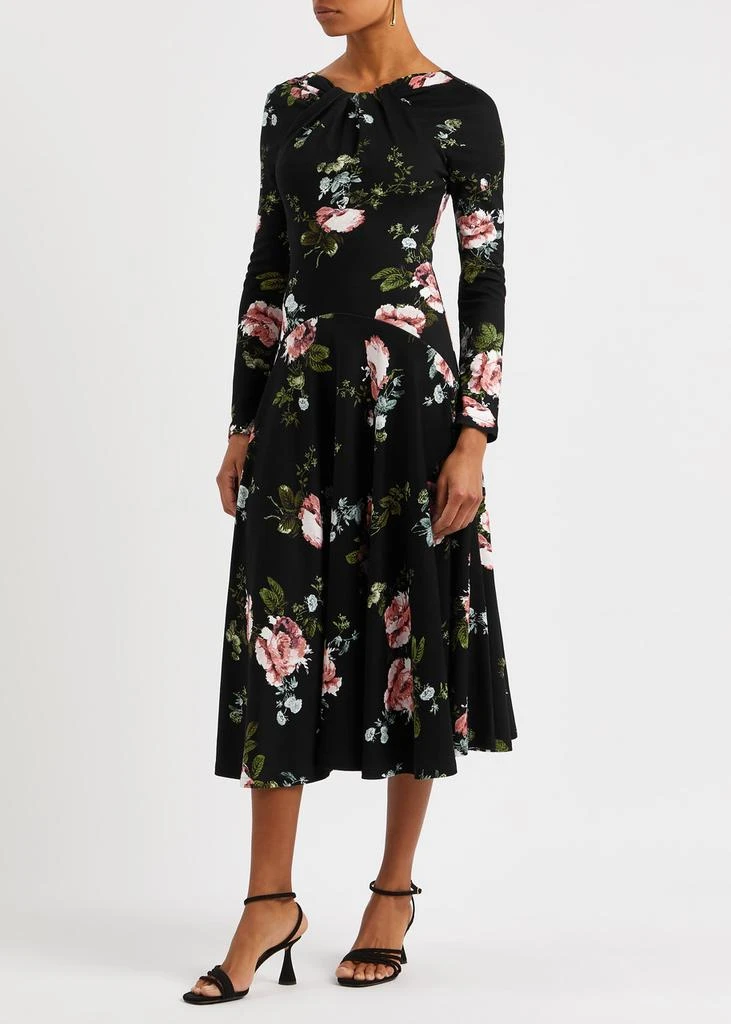 Erdem Floral-print jersey midi dress  2