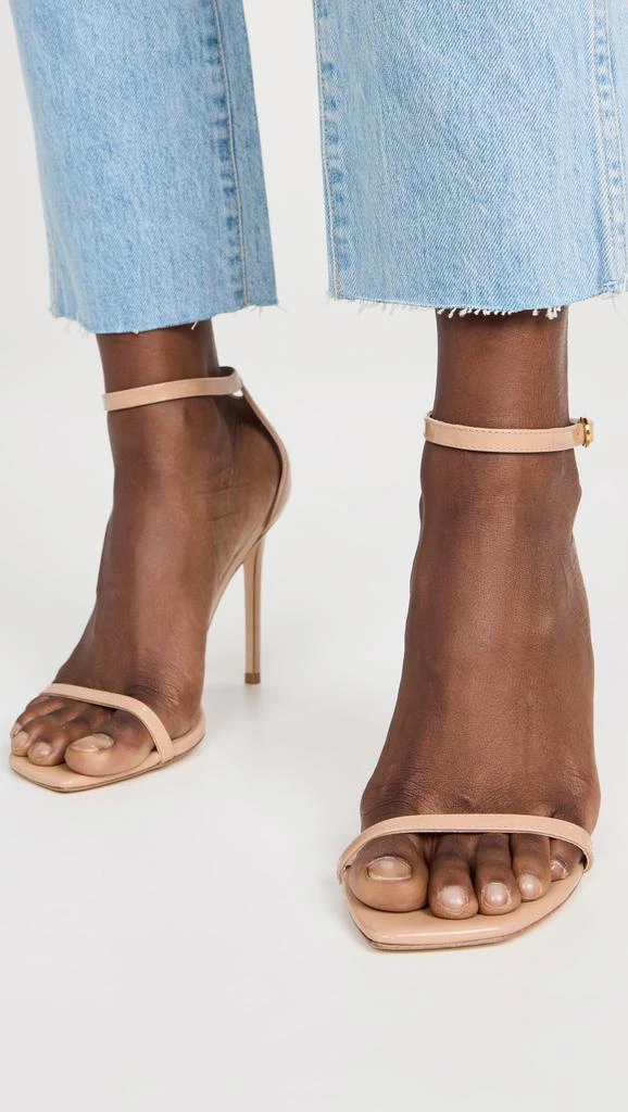 Stuart Weitzman Nudist Curve 100 Patent Sandals 4