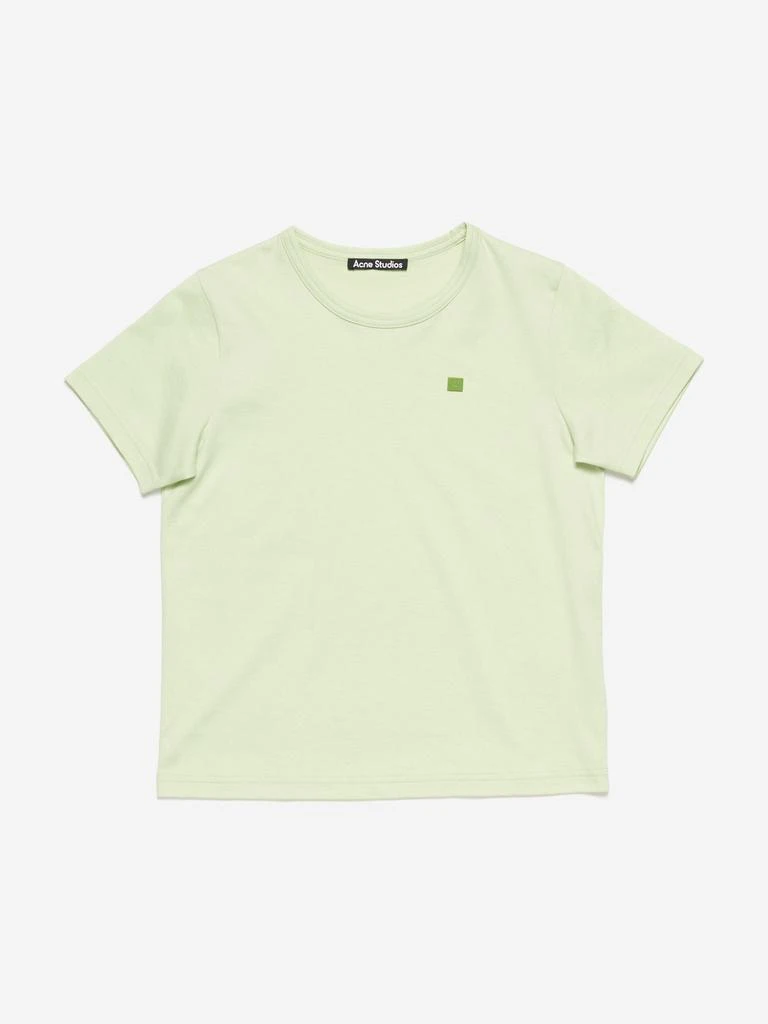 Acne Studios Acne Studios Kids Nash Face T-Shirt in Green 1