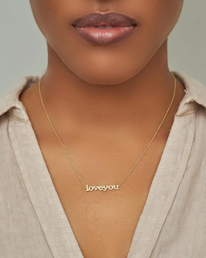 Jennifer Meyer 18k Diamond Love You Necklace 2