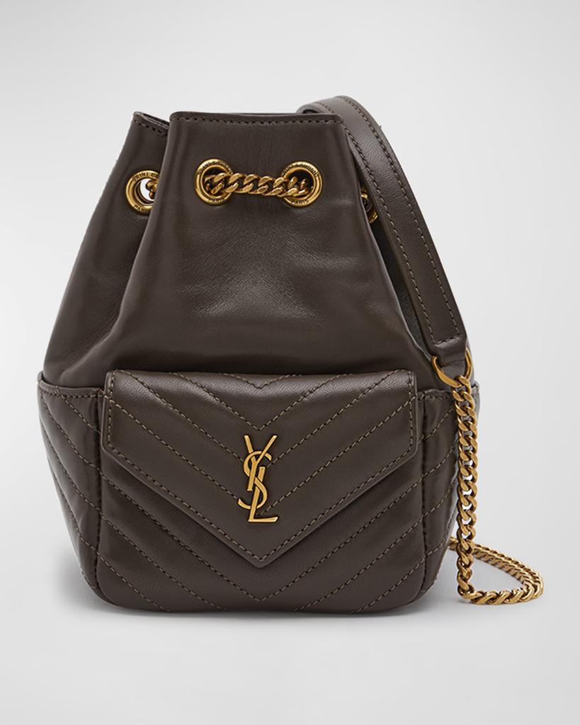 Yves Saint Laurent Joe Mini YSL Bucket Bag in Smooth Leather