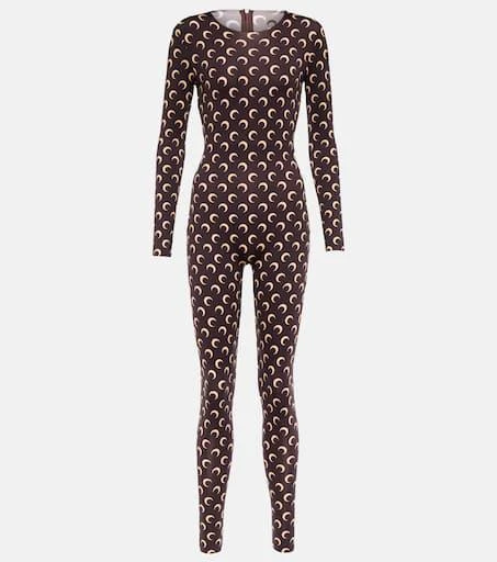 MARINE SERRE Printed stretch-jersey jumpsuit 1