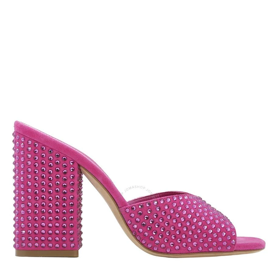 Paris Texas Paris Texas Pink Ruby Holly Anja Crystal-Embellished Mules, Brand Size 37 ( US Size 7 ) 1
