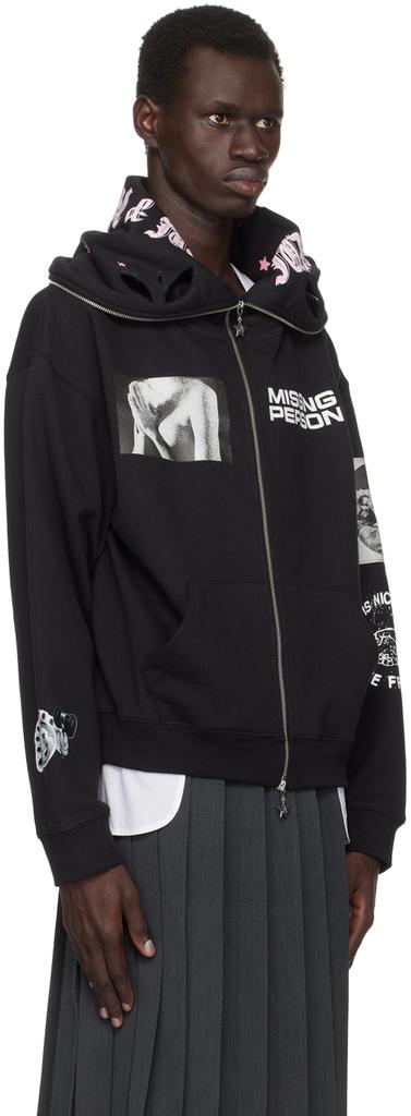 Ashley Williams Black 'Missing Person' Butterfly Hoodie