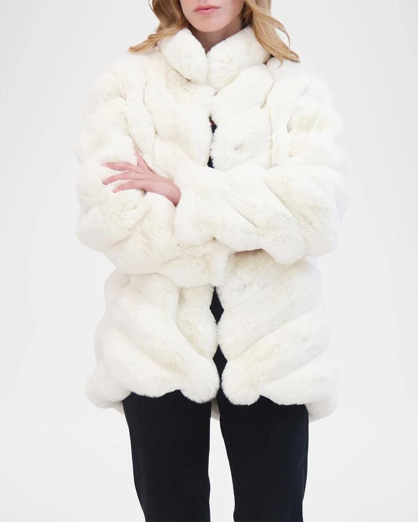 Theia Chinchilla Faux Fur Jacket 6