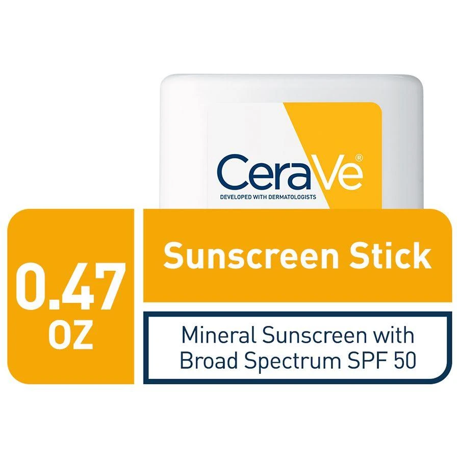 CeraVe 100% Mineral Hydrating Face Sunscreen Stick for Face, SPF 50 3