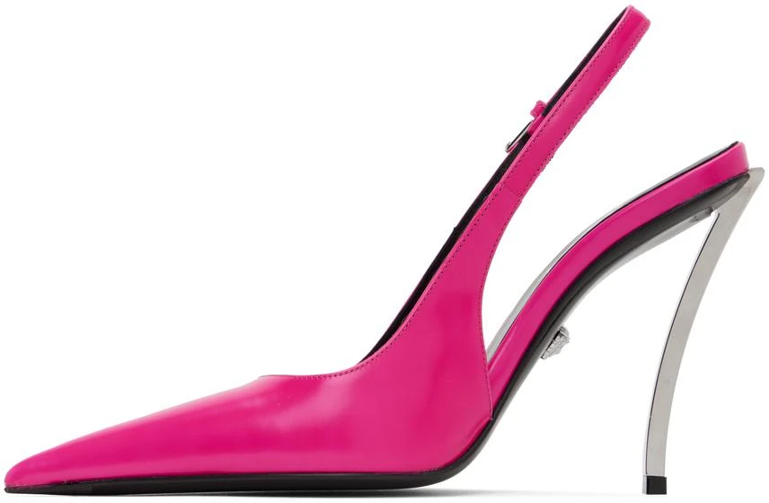 Versace Pink Pin-Point Slingback Pumps 3