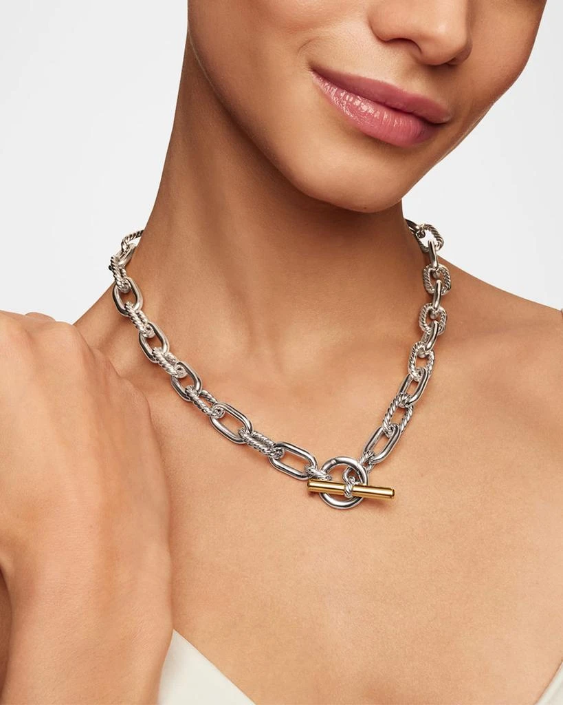 David Yurman DY Madison Toggle Chain Necklace with 18K Gold in Silver 2