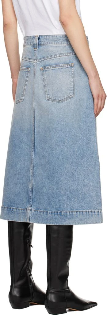 Khaite Blue Charlene Denim Midi Skirt 3