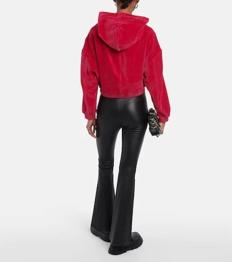AMIRI Cropped velour hoodie 3