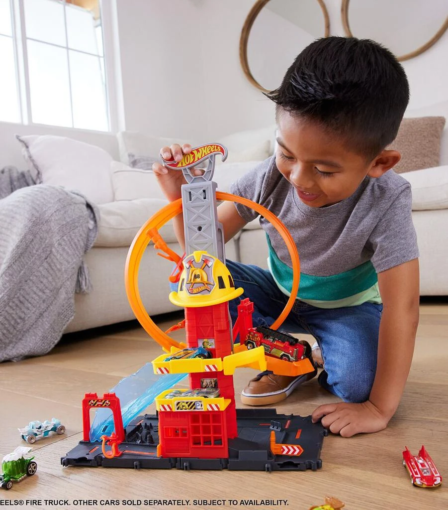 Hot Wheels City Super Loop Fire Station Playset 5