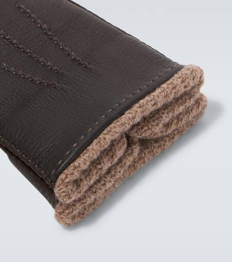 Thom Sweeney Cashmere-lined leather gloves