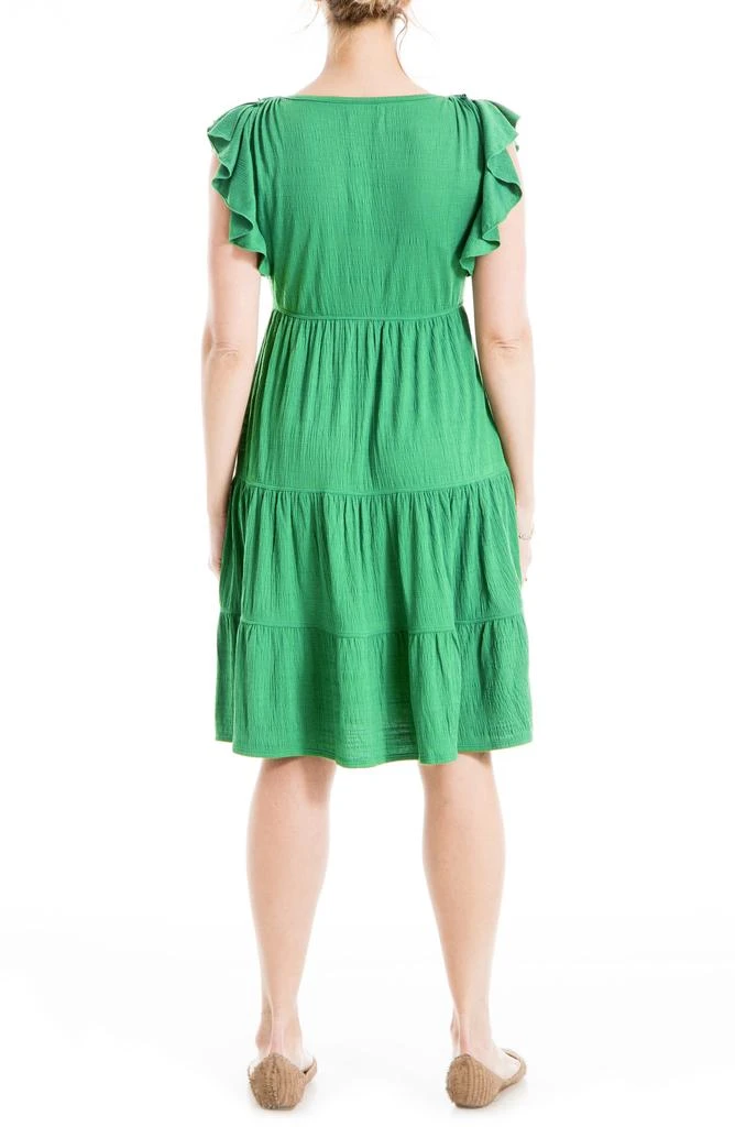 Max Studio Ruffle Cap Sleeve Tiered Jersey Babydoll Dress 2
