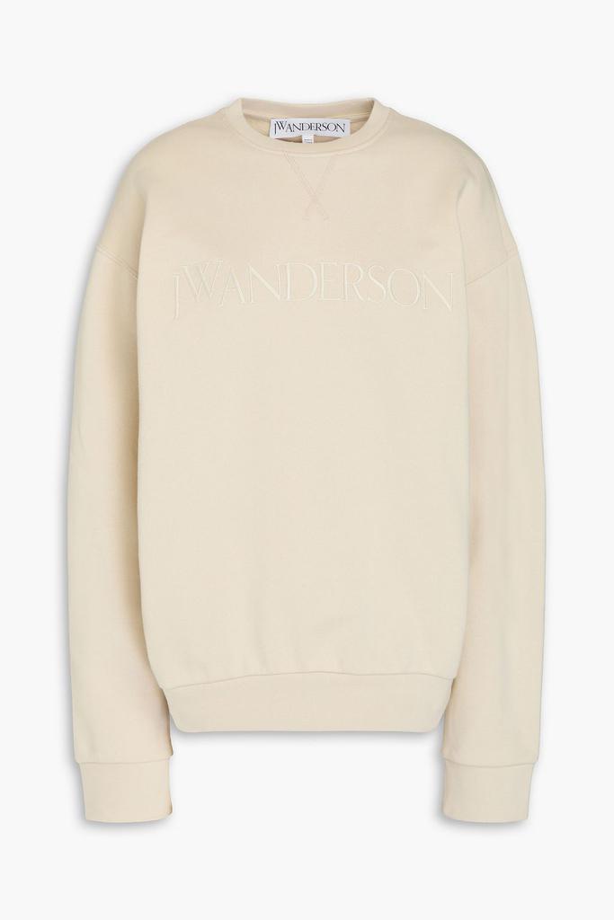 JW Anderson Embroidered French cotton-terry sweatshirt