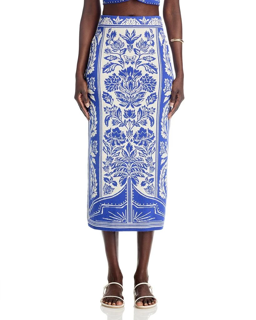 Farm Rio Tapestry Knit Skirt 6