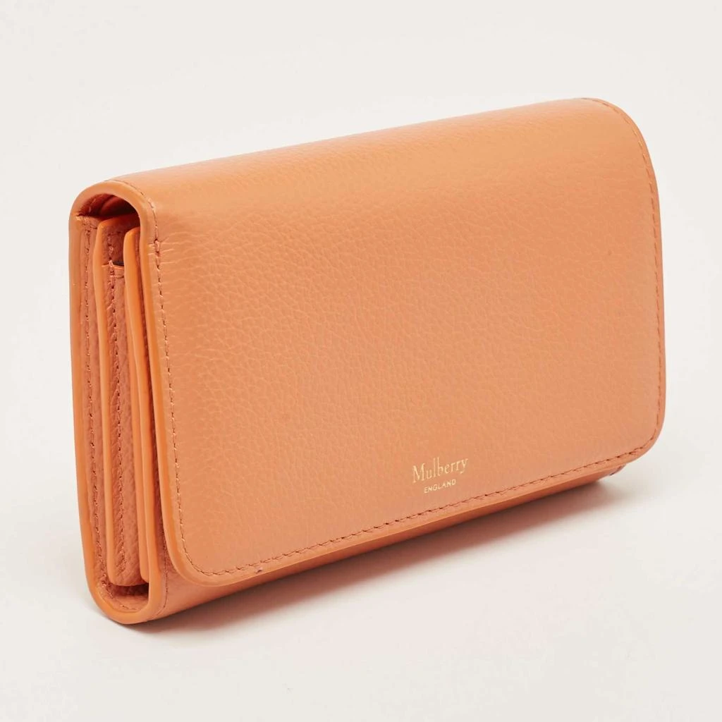 Mulberry Mulberry Orange Leather Flap Continental Wallet 7