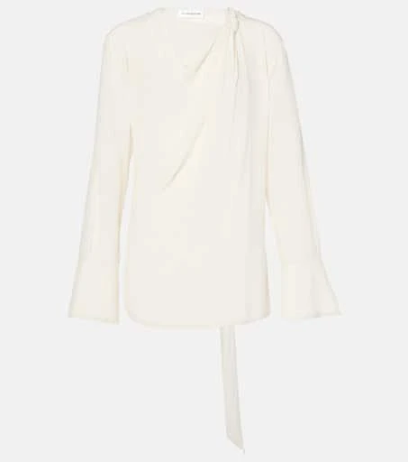Victoria Beckham Scarf-detail silk blouse 1