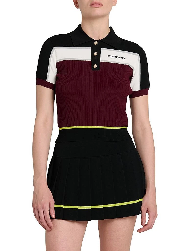 Casablanca Striped Polo Shirt 3