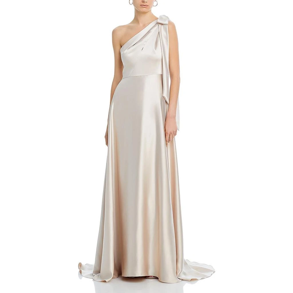 Amsale Womens Full Length Bow Evening Dress 3