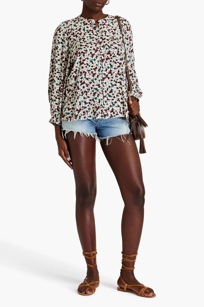 ba&sh Ezra printed crepe blouse 2