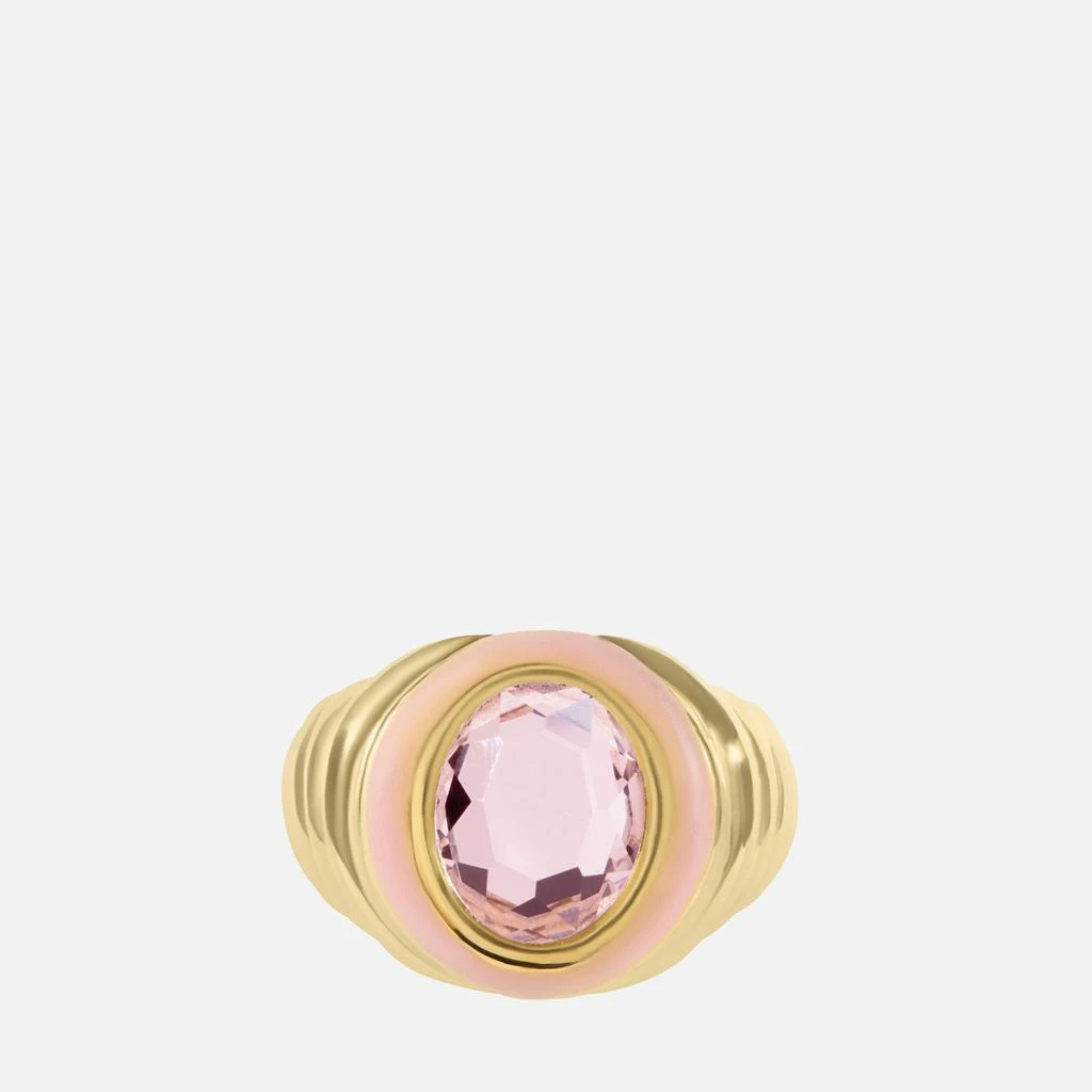 Wilhelmina Garcia Dreamy Gold-Plated, Crystal and Enamel Ring 2