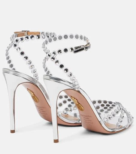 Aquazzura Tequila 105 embellished PVC sandals 3