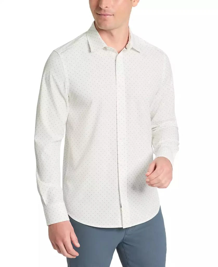 Kenneth Cole Men's Slim-Fit Performance Stretch Printed Button-Down Shirt 1