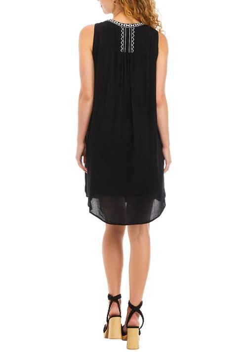 Grace Elements Elements Womens Sleeveless Embroidered Front Dress 2