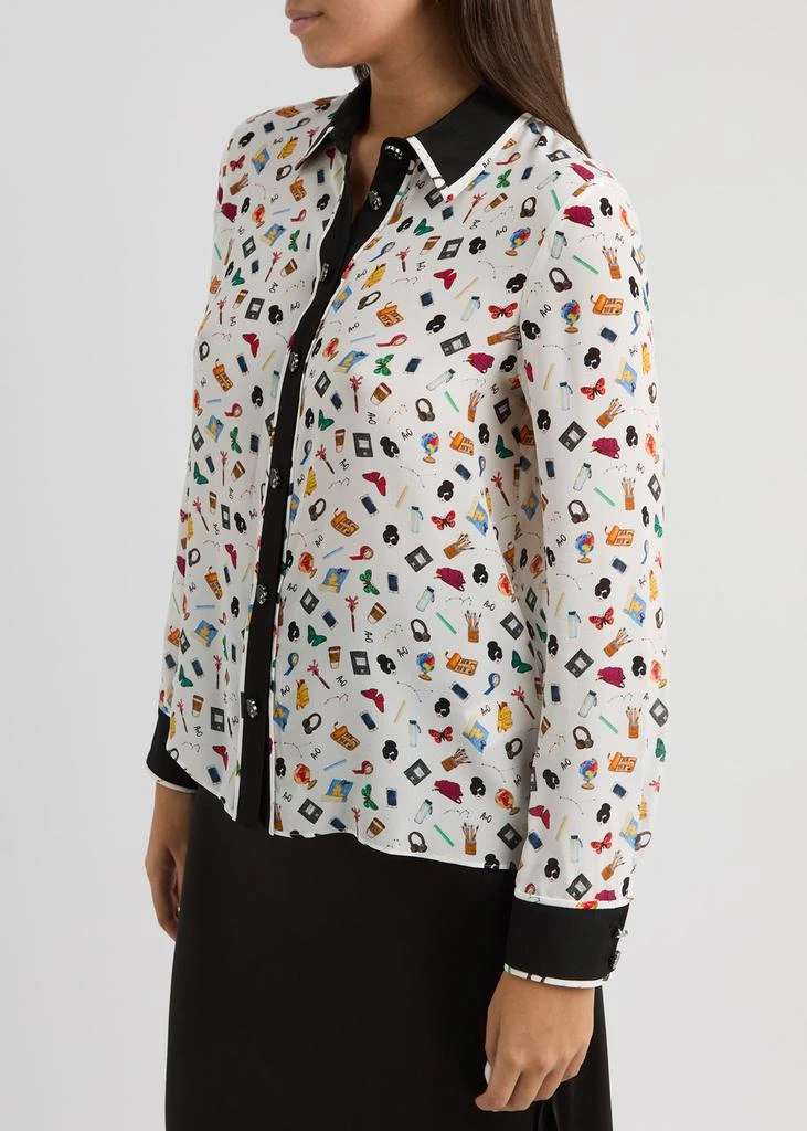 Alice + Olivia Willa printed silk shirt 2