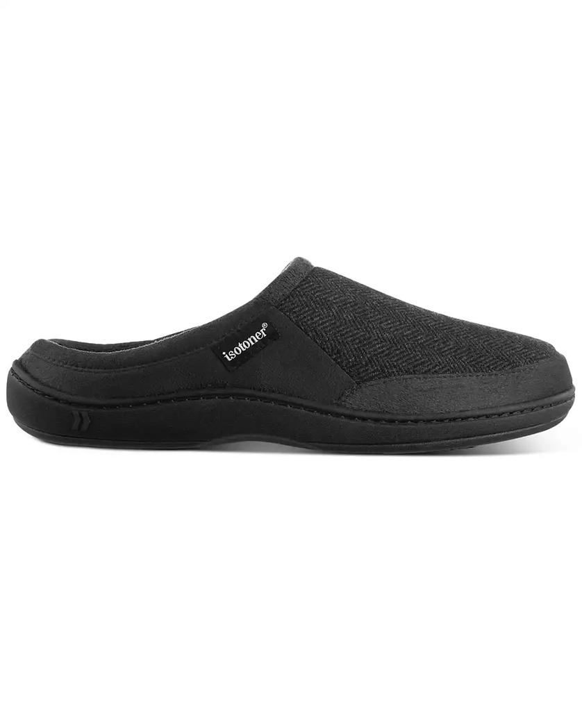 Totes Men's Herringbone Logan Hoodback Slipper