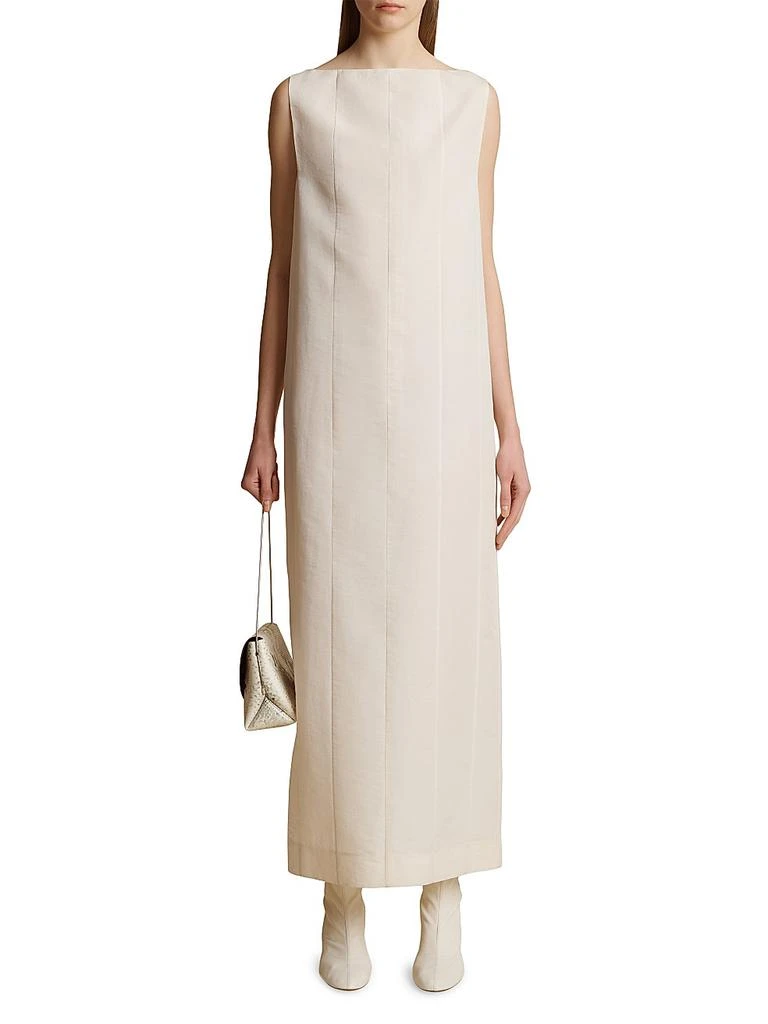 white christmas dresses Romantic Dress Cotton Linen Natural, 3 Sizes