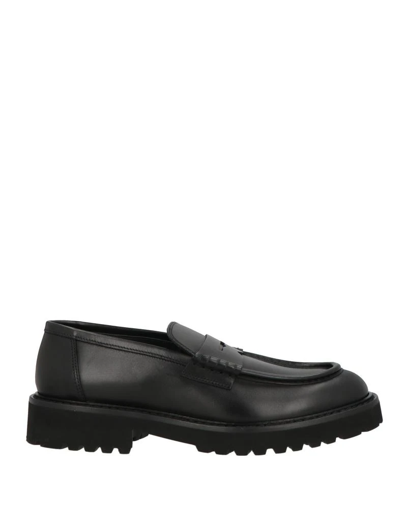 Shop Classic Penny Strap Loafers In Smooth Black Leather on 