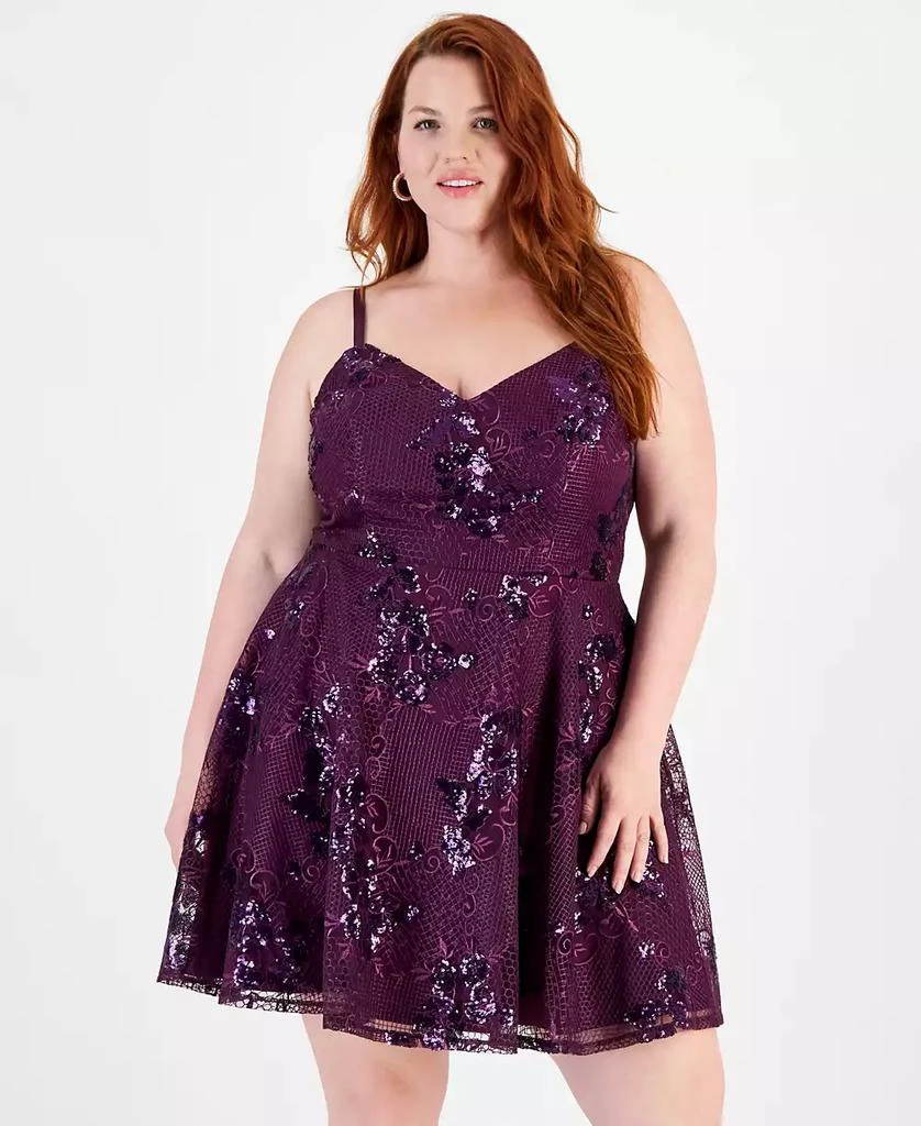 Shop Trendy Plus Size V-Neck Sequin Fit & Flare Dress on Sale at  BeyondStyle  Get 67% Off Trendy Plus Size V-Neck Sequin Fit & Flare Dress  with Limited-Time Flash Deals, Exclusive