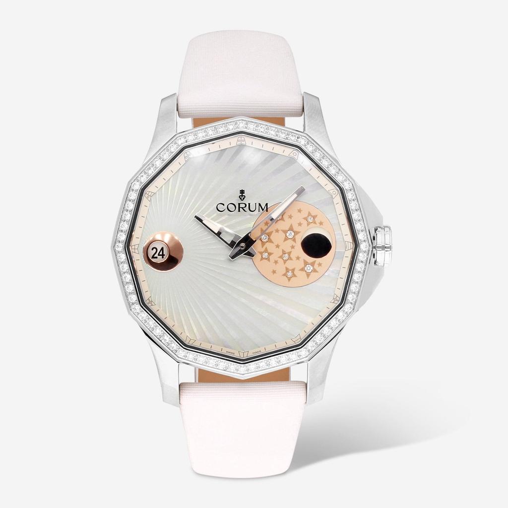 Corum Corum Admiral's Cup Legend 38 Mystery Moon Stainless Steel Automatic Ladies Watch A384/03116