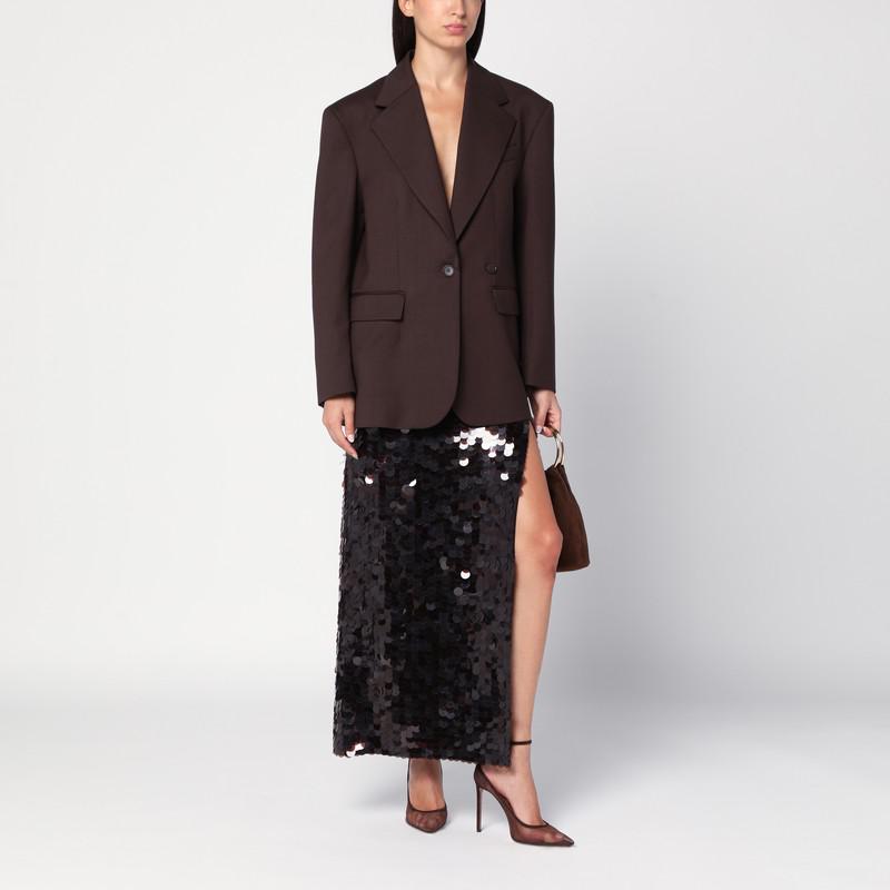 P.A.R.O.S.H. Single-breasted brown wool jacket